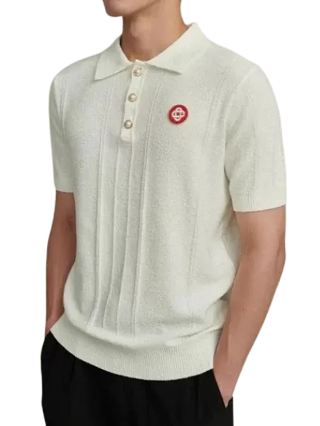 Casablanca Logo Patch Knitted Polo (2+ Colourways)