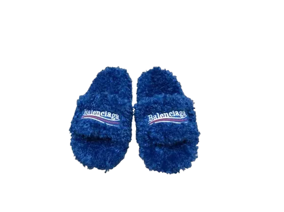 Balenciaga Fur Slides Shoes