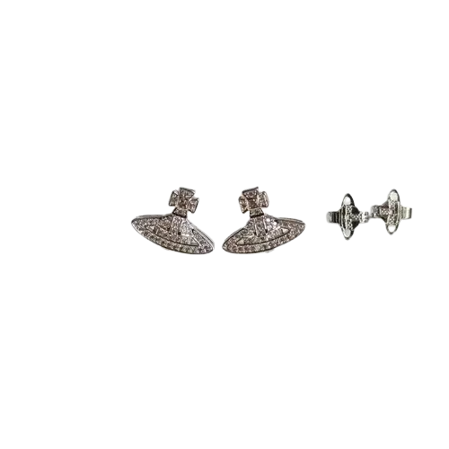 Vivienne Westwood Iced Out Saturn Earrings